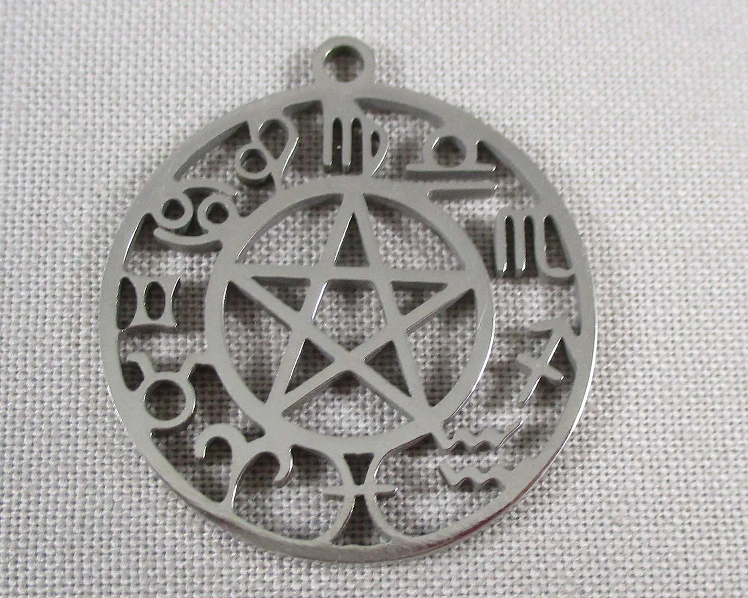 12 Zodiac Stainless Steel Pendant 2pcs (C133)