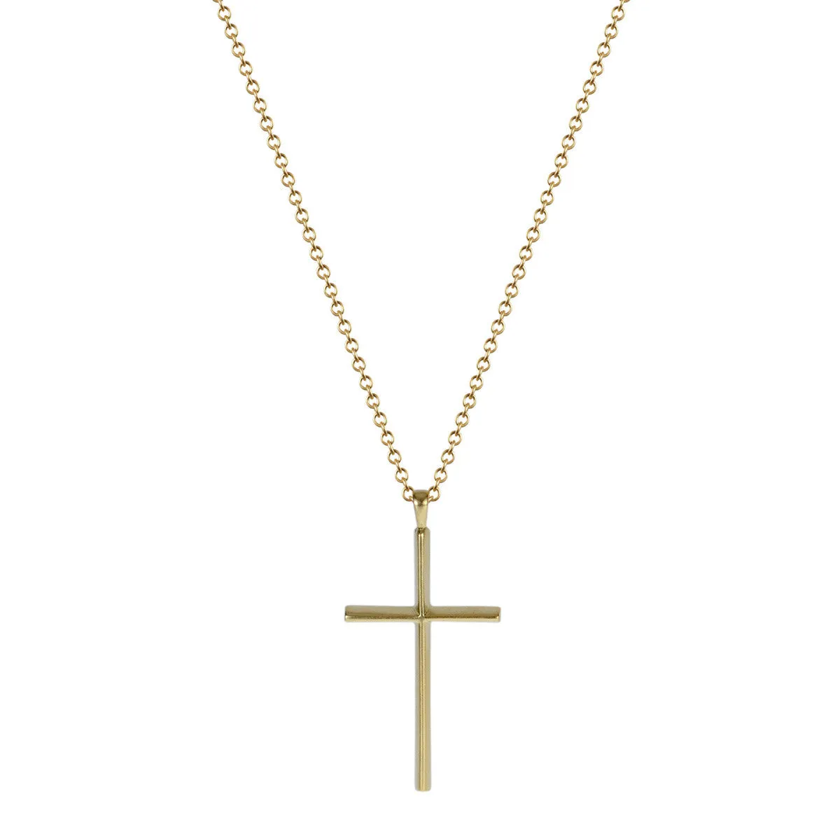 18K Gold Fine Cross Pendant