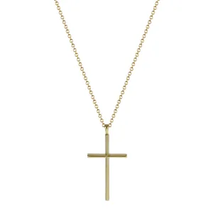 18K Gold Fine Cross Pendant