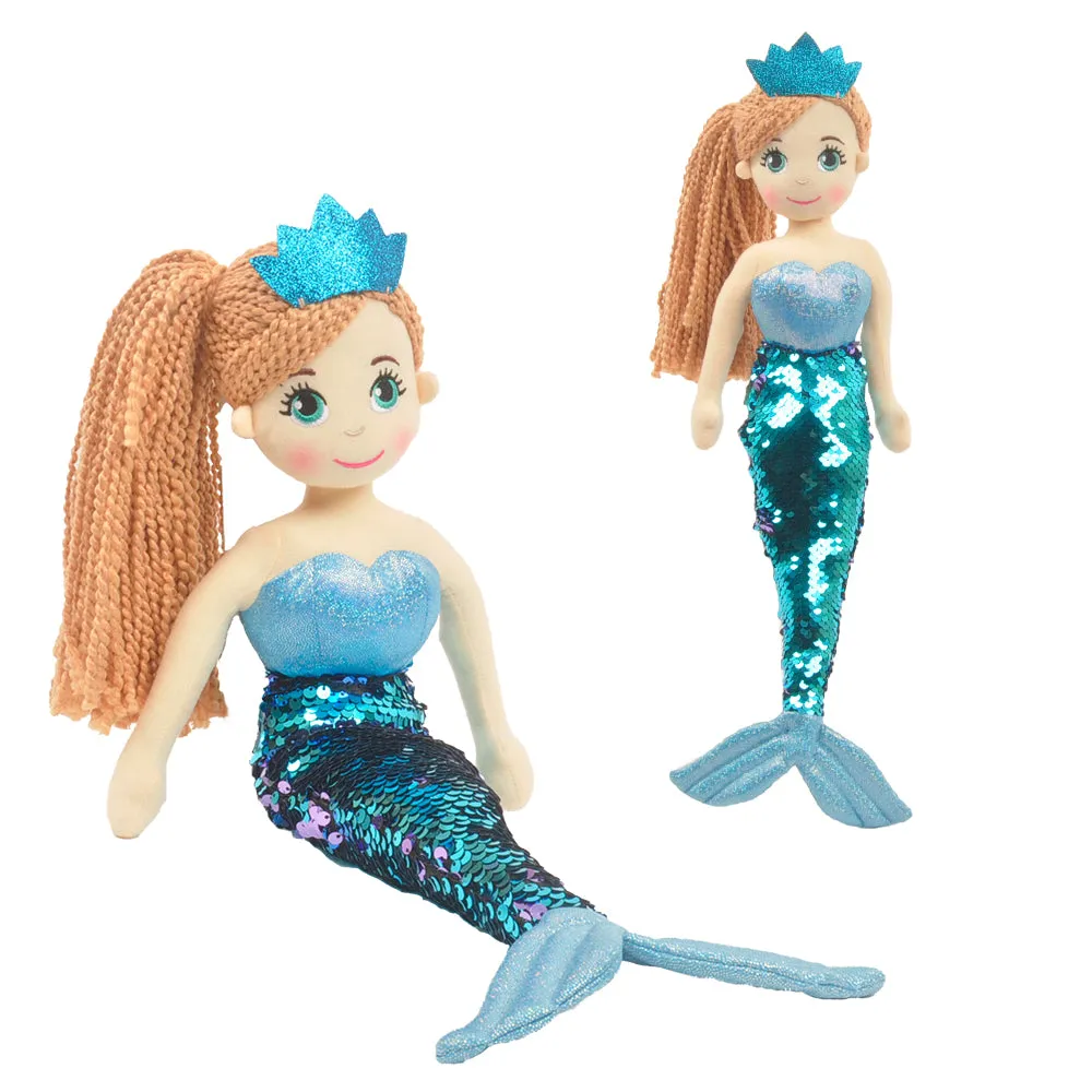 18" Perla Mermaid W/ Reversible Sequin Tail (89001)