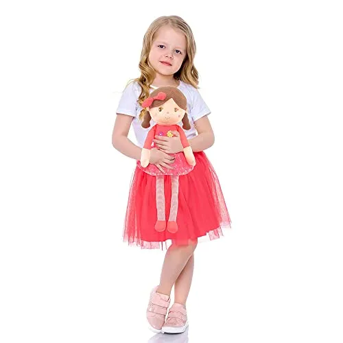 20" Coral Olivia Doll Stuffed Rag Doll (89150CORAL)