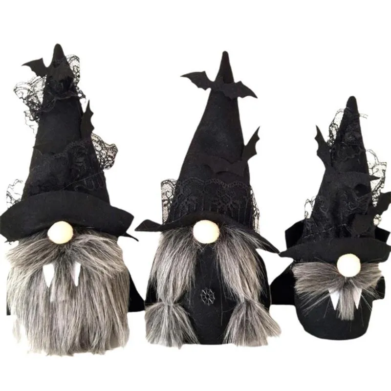 3 Pcs/Set Halloween Gnome Dolls Faceless Doll Decor for Fireplace Window Halloween Holiday Gift for Fireplace Window Shelf