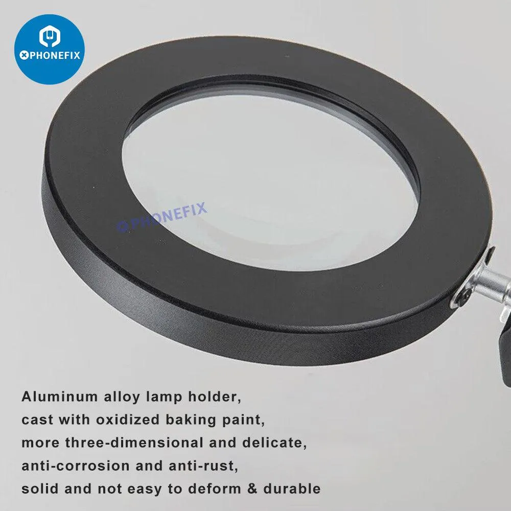 30X LED Lights Magnifying Glass Illuminated Magnifier Lamp