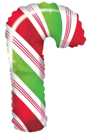 38" Red & Green Candy Cane Balloon