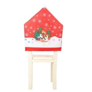 4pcs Christmas Chair Back Cover Snowman Chair Cover New Year Table Decor