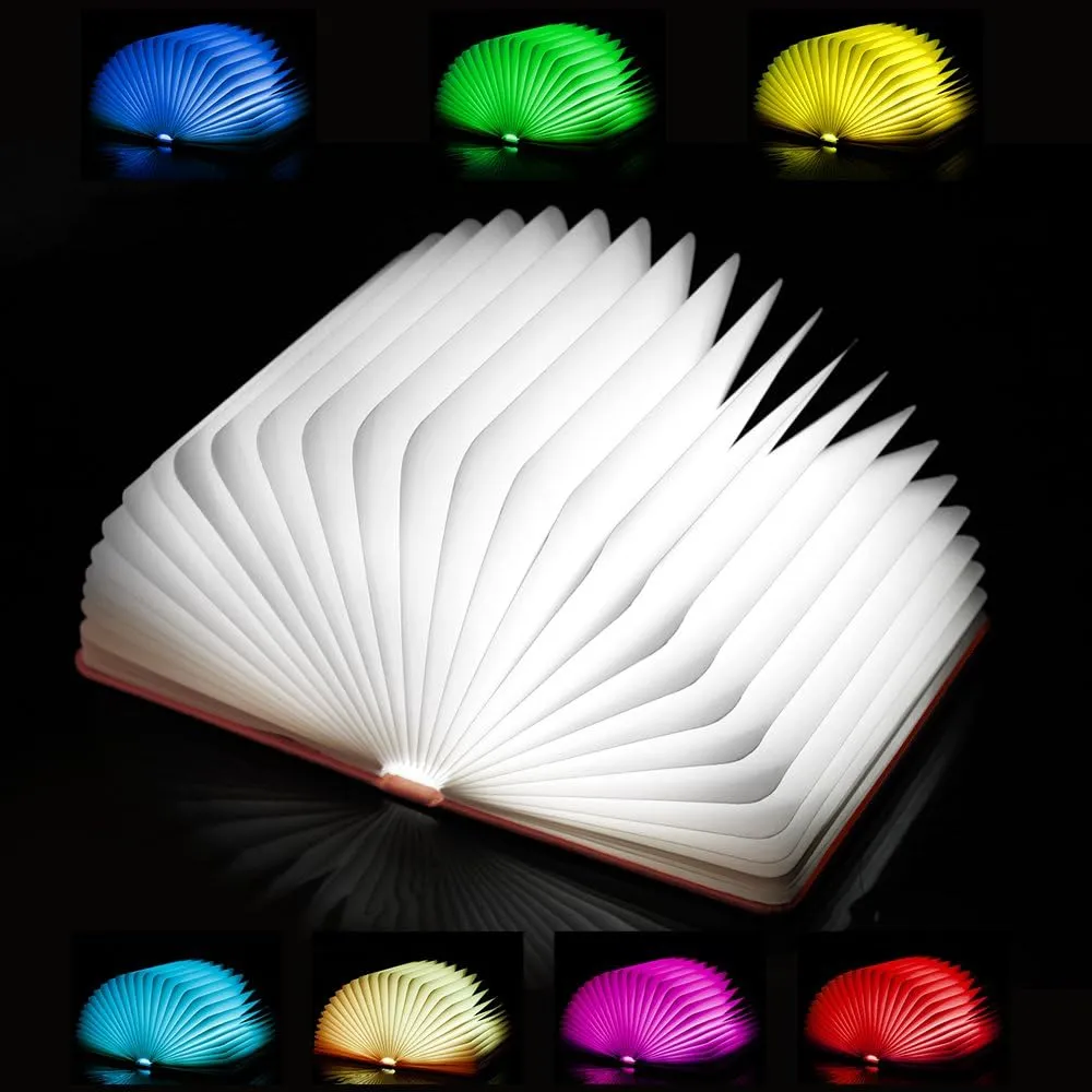 8 Colours 360° Folding Book Lamp - Palm Size