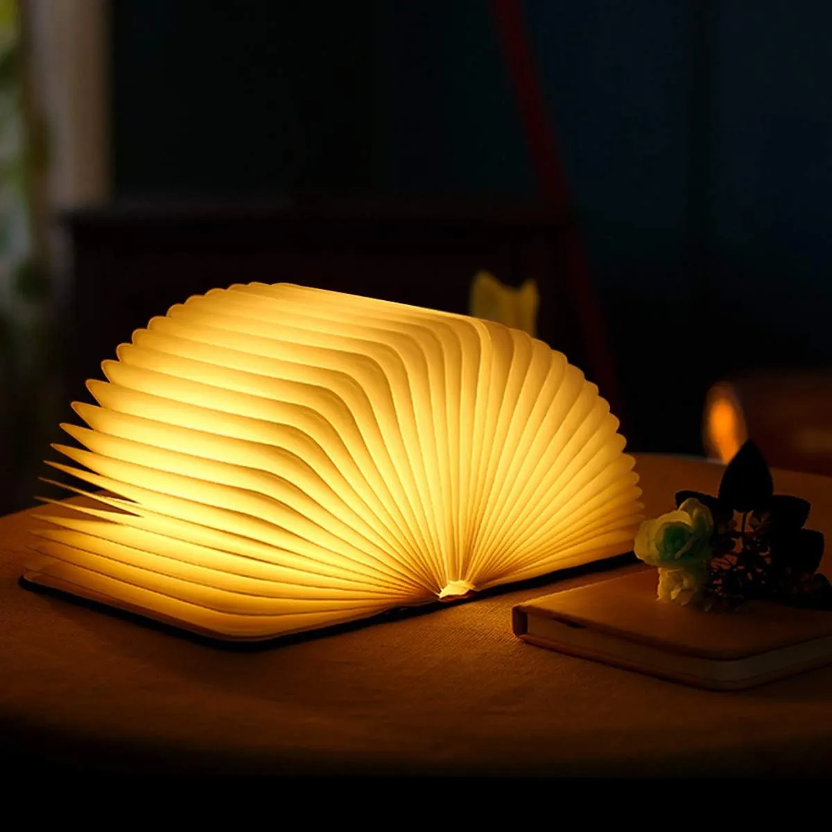 8 Colours 360° Folding Book Lamp - Palm Size