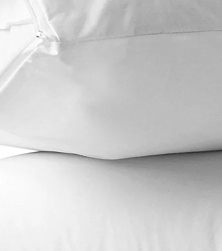 AllerEase 100% Cotton Allergy Protection Pillow Protectors - Hypoallergenic, Zippered, Allergist Recommended, Prevent Collection of Dust Mites and Other Allergens, Standard Sized, 20" x 26" (Set of 2)