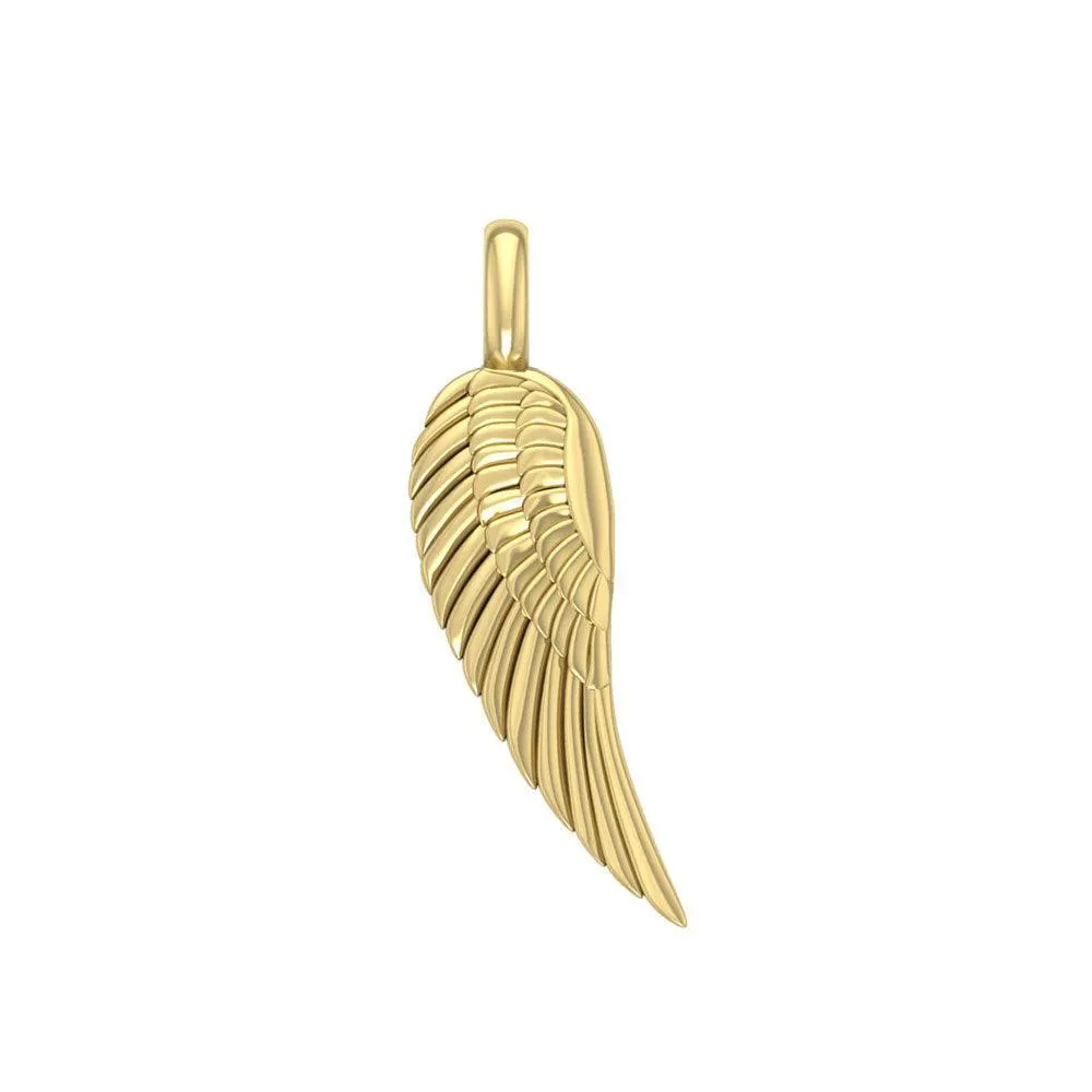 Angel Wing 14K Solid Gold Pendant GPD3646