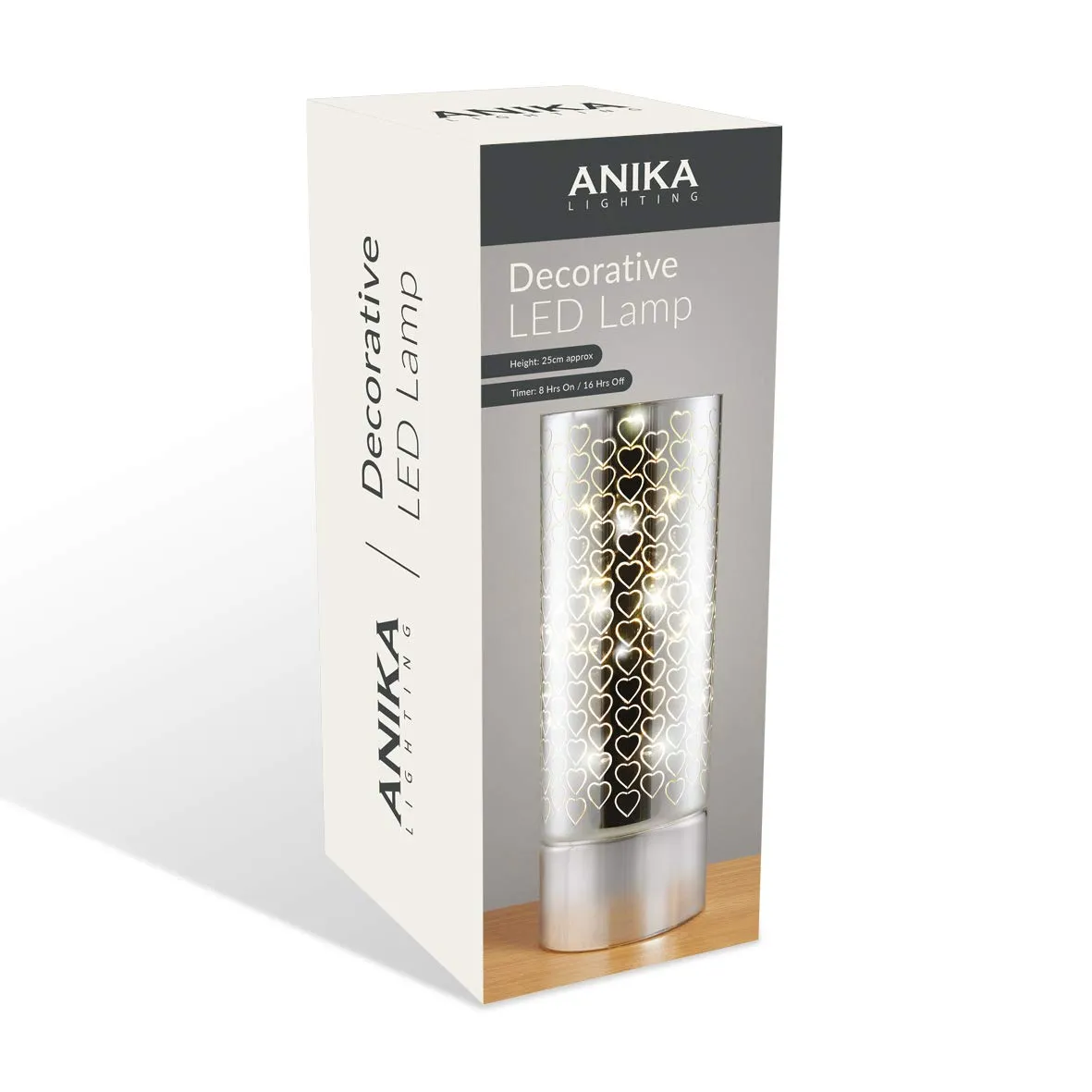 Anika LED Tube Lamp | Stylish Design | Timer Function | Warm White LED (Heart)