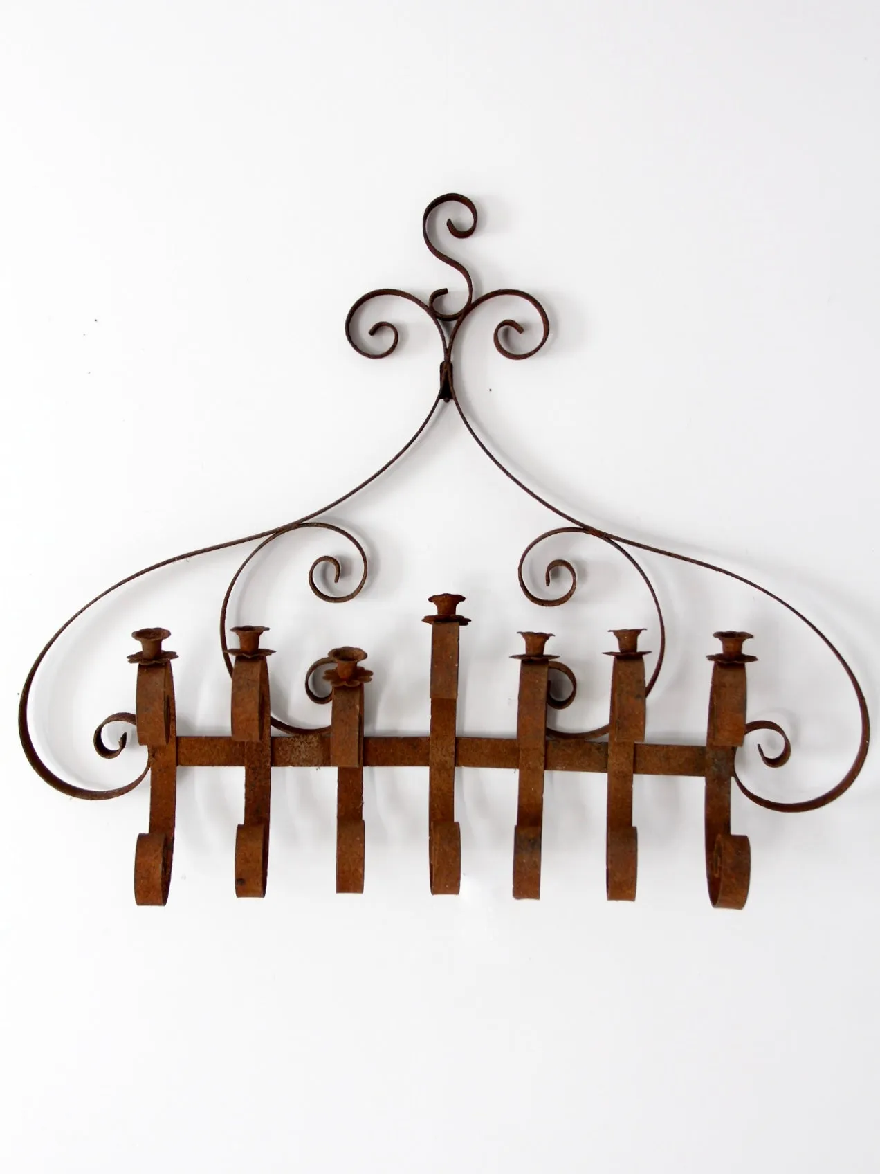 antique wrought iron wall candle holder