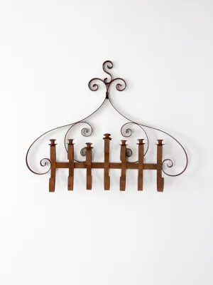 antique wrought iron wall candle holder