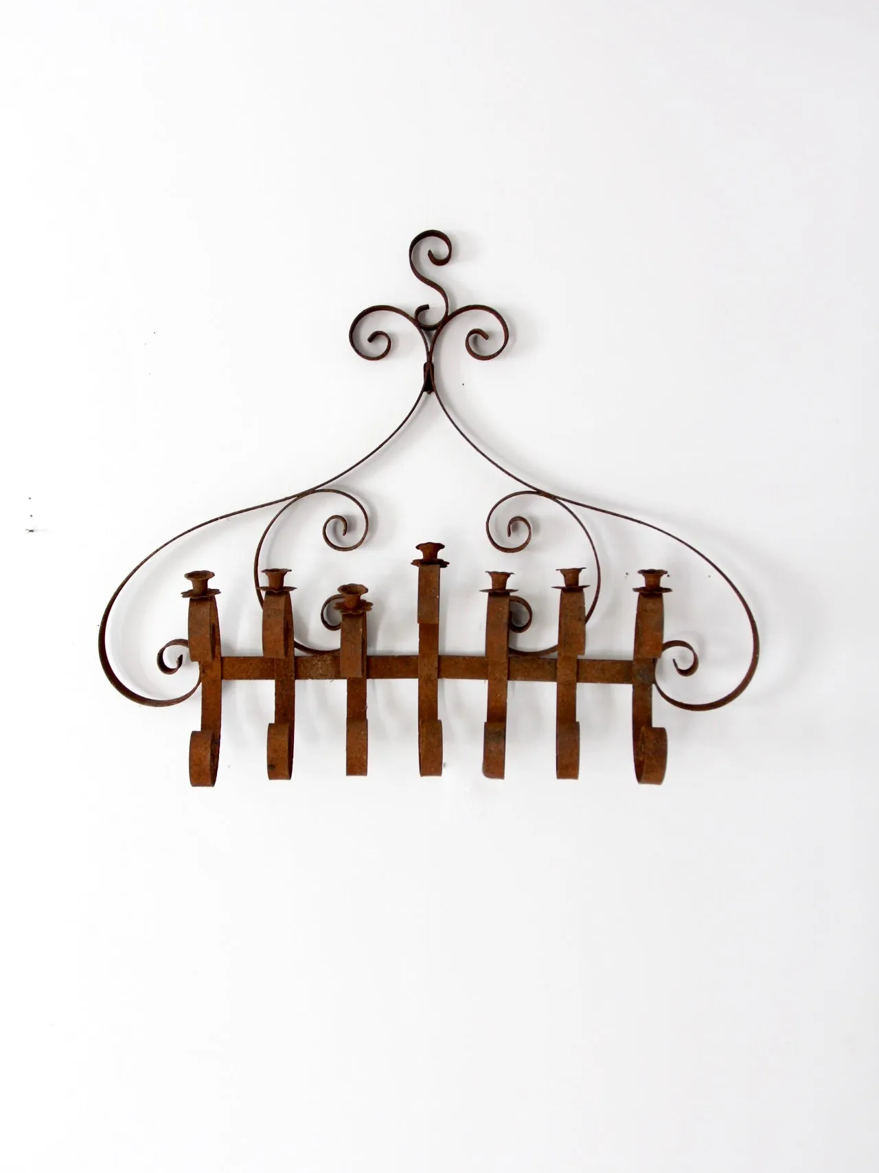 antique wrought iron wall candle holder