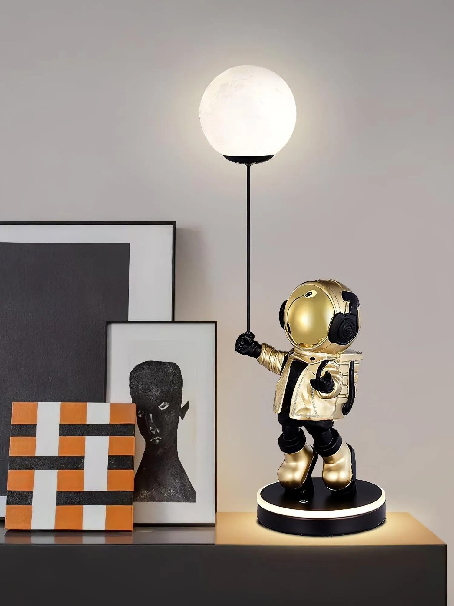 Astronaut and Planet Lamp