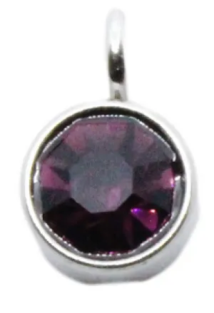 Birthstone Charm February (Engraved jewellery)