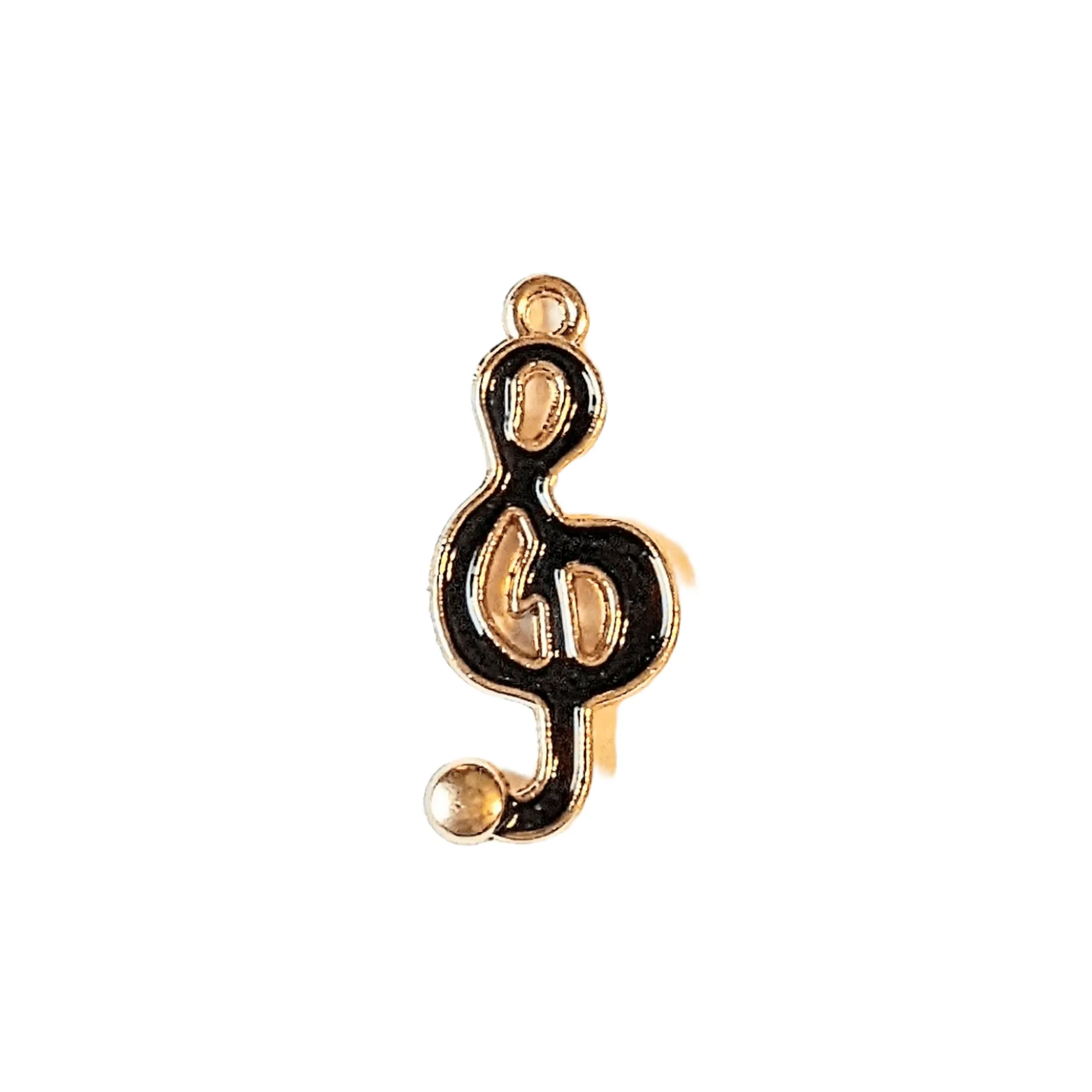 Black Treble Clef Charm