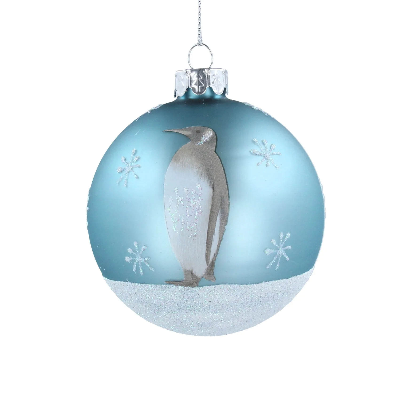 Blue Penguin Glass Bauble