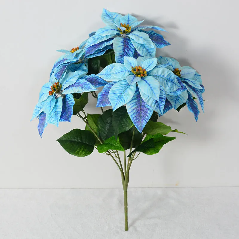 Bulk 20 inches Tall Artificial Silk Poinsettia Bush Bouquet Wholesale