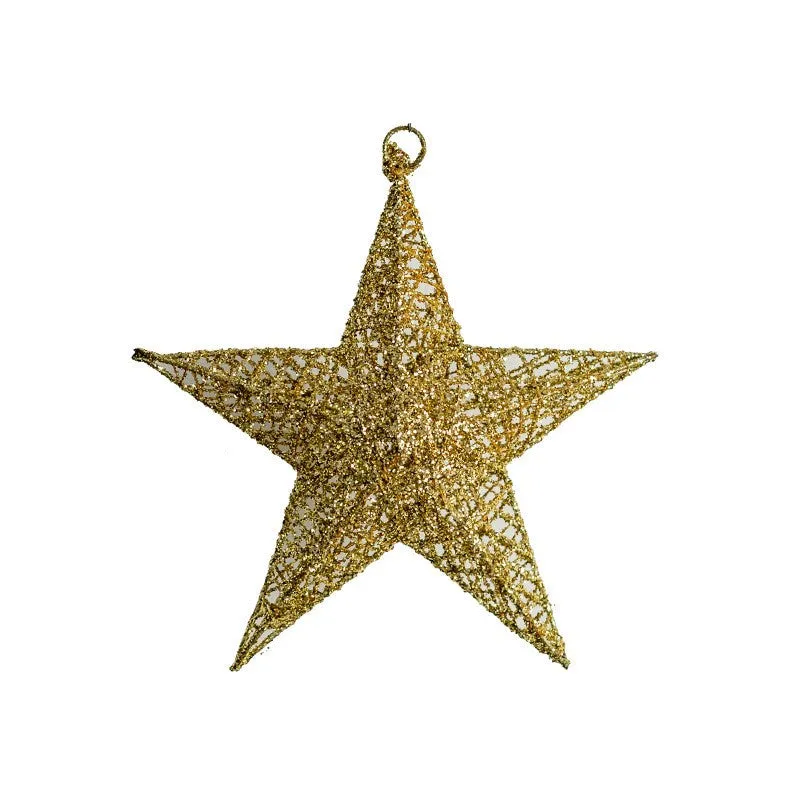 Bulk Glitter Stars Pendant Hanging Ornaments Christmas Tree Decorations for Holiday Party Wholesale