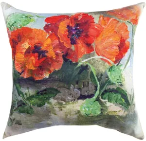 Bunnies Indoor-Outdoor Reversible Pillow by Rozanne Priebe©