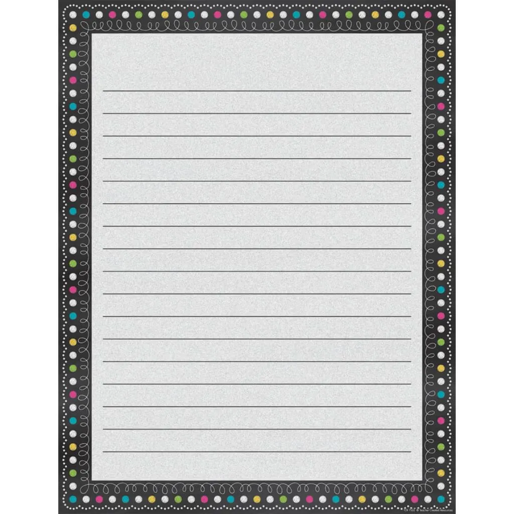 Chalkboard Brights Lined Chart