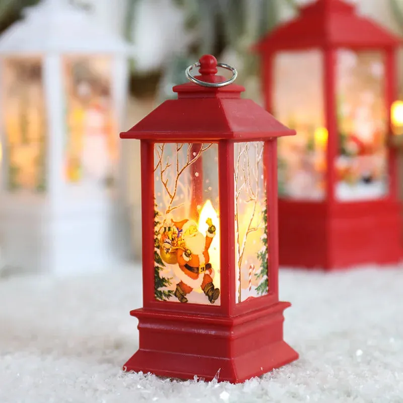 Christmas Candelabra Lamps Table Lamps Night Lights  Santa Claus Decorations   Christmas Desktop Decorations