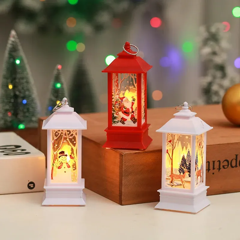 Christmas Candelabra Lamps Table Lamps Night Lights  Santa Claus Decorations   Christmas Desktop Decorations