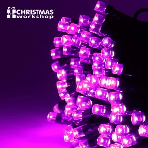 Christmas Chaser 100 Pink LED lights Indoor Outdoor 8 Functions Multi Action