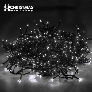 Christmas Chaser Lights 1000 LED Bright White Indoor Outdoor Multi Action 8 Settings