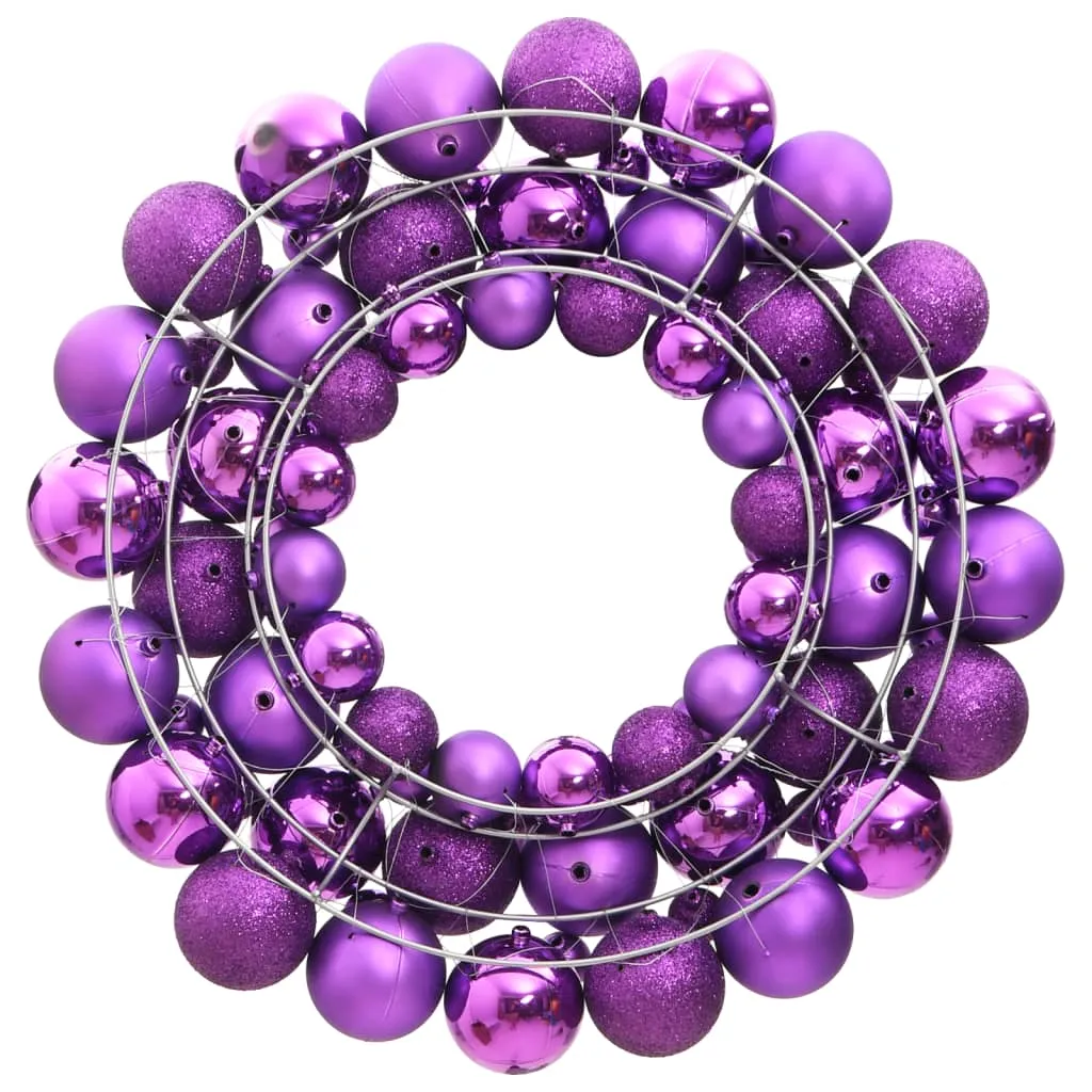 Christmas Wreath Purple 45 cm Polystyrene