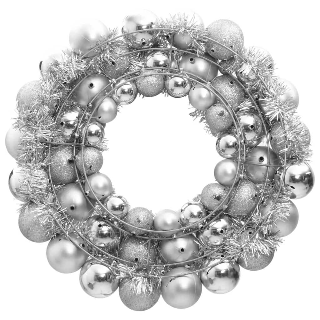 Christmas Wreath Silver 45 cm Polystyrene