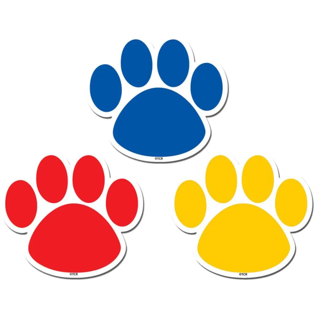 Colorful Paw Prints Magnetic Accents