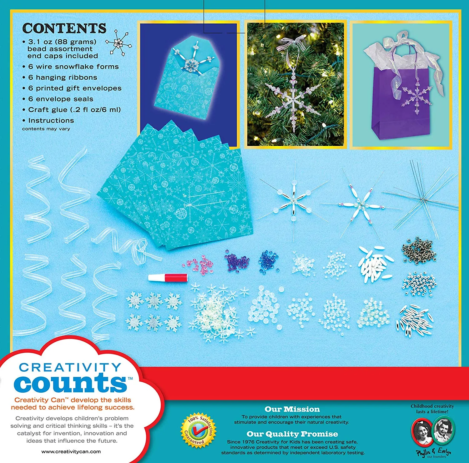 Creativity for Kids Beaded Snowflakes Ornaments sets