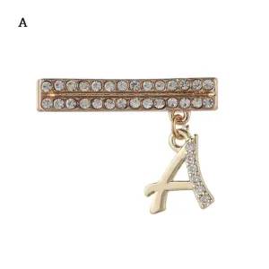 Decoration For Apple Watch Band 26 Letters Metal Charms Diamond Jewelry Charms Smart Watch Silicone Strap Accessories