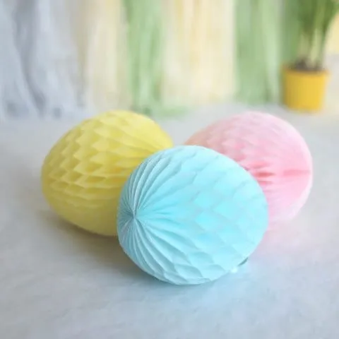 Easter egg honeycomb decoration - custom color - 15cm