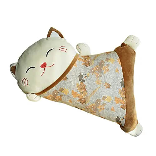 FASHIONMYDAY Lucky Cat Pillow Detachable Cartoon Lumbar Pillow for Home Car New Year Gift Brown |Home & Garden | Home Decor | Pillows