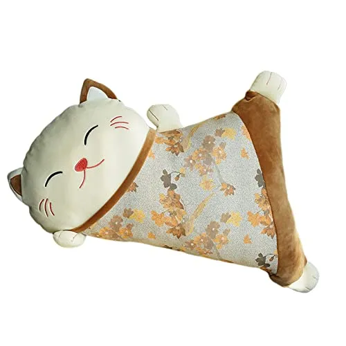 FASHIONMYDAY Lucky Cat Pillow Detachable Cartoon Lumbar Pillow for Home Car New Year Gift Brown |Home & Garden | Home Decor | Pillows