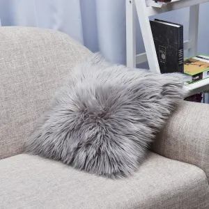 Faux Fur Fluffy Plush Throw Pillow