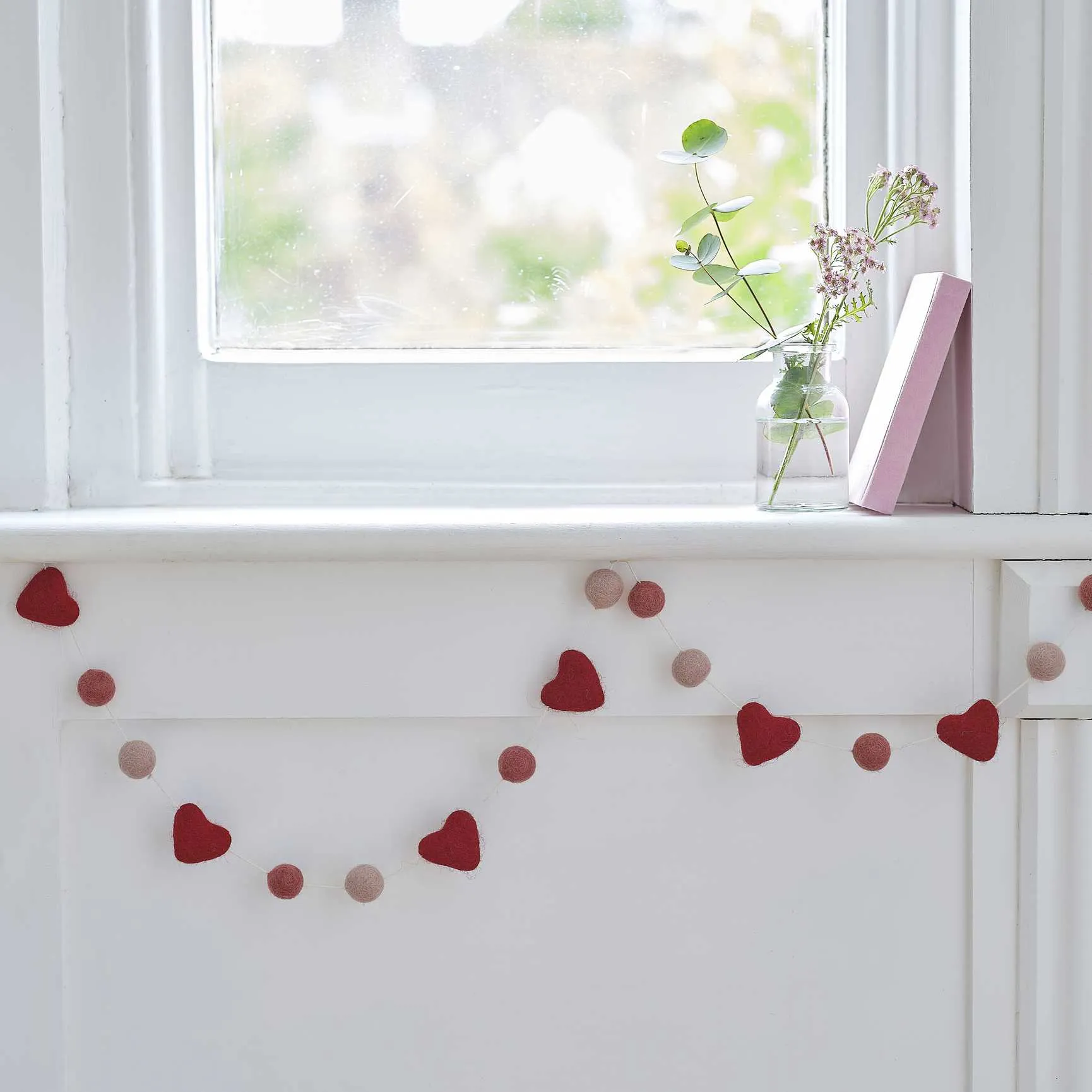 Felt Heart & Beads Valentine's Decoration