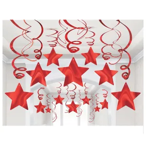 Foil Shooting Stars Mega Value Pack Swirls - Apple Red 30 Ct