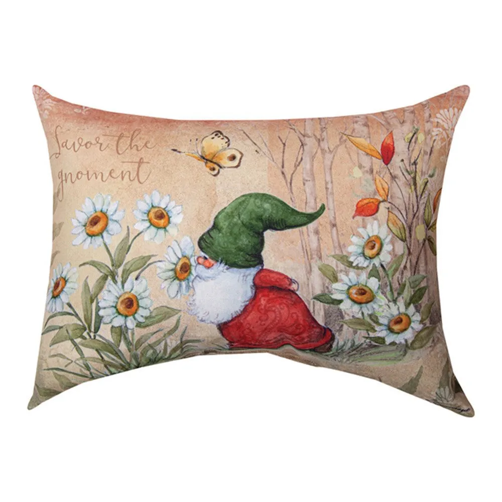 Forest Gnomes Indoor/Outdoor Reversible Rectangle Pillow by Susan Winget©