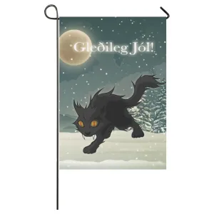 Iceland Yule Cat Garden Flag - Gledileg Jol A0