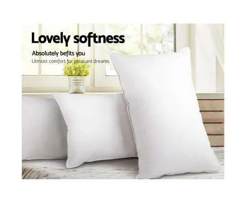 King Size 4 Pack Bed Pillow Medium 2 Firm & 2 Microfibre Fiiling