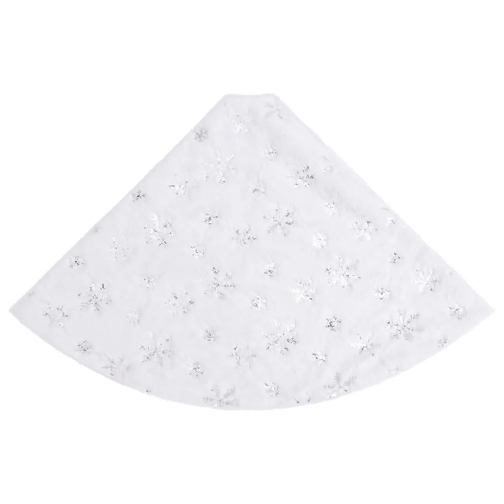 Luxury Christmas Tree Skirt White 90 cm Faux