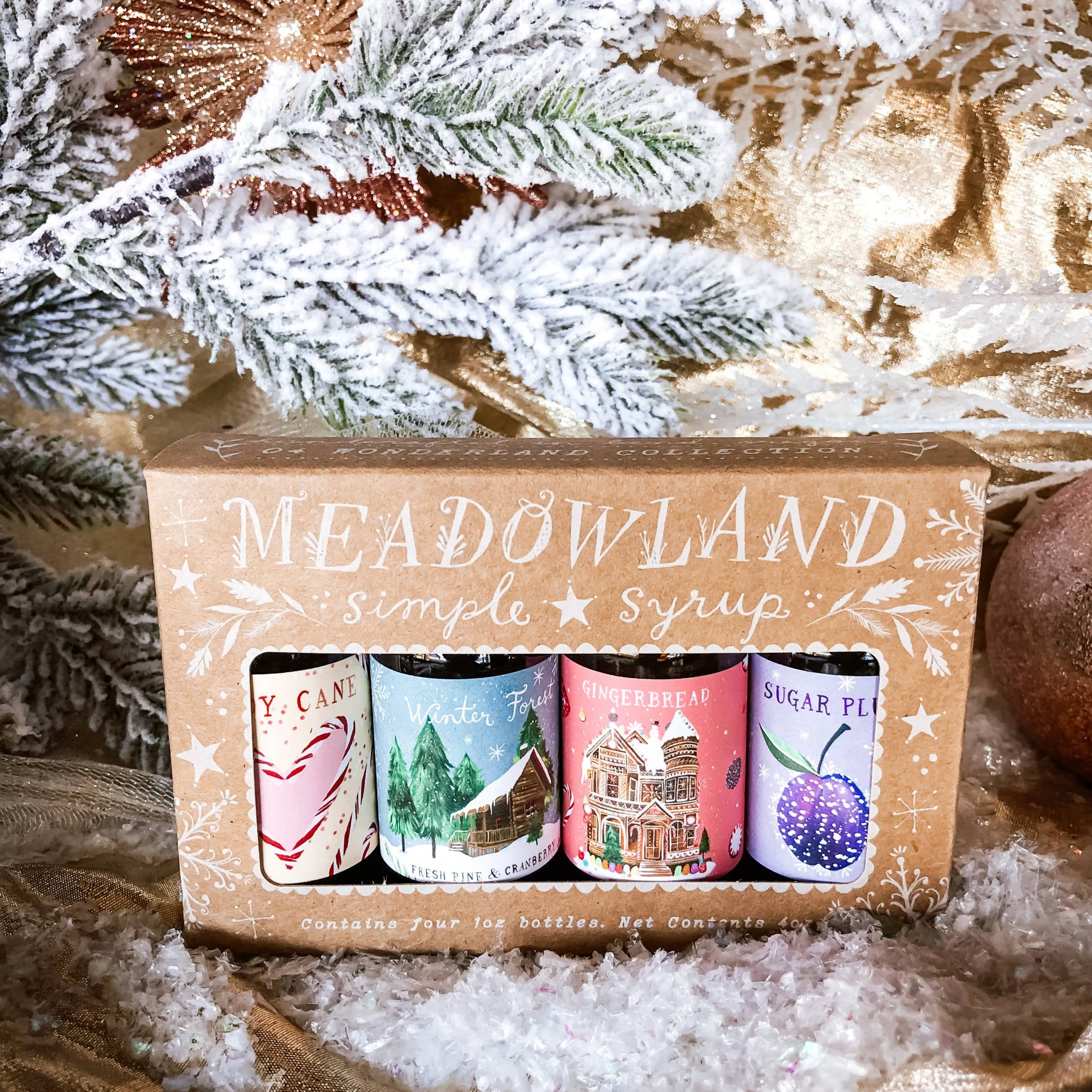 Meadowland Simple Syrups Sampler Set: Winter