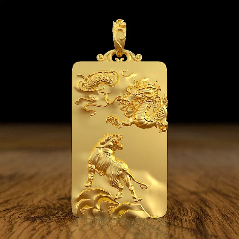 Men's Zodiac Mountain Tiger Pendant