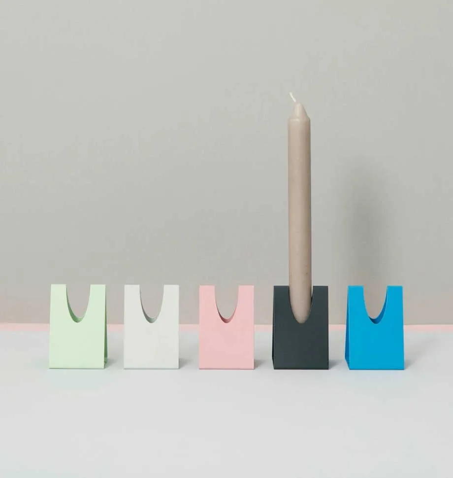 Mint Green Triangle Candle Holder