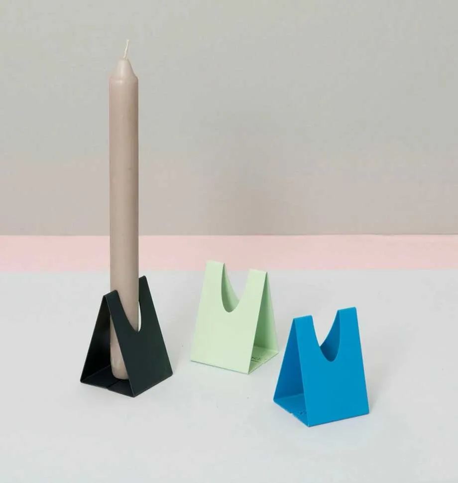 Mint Green Triangle Candle Holder