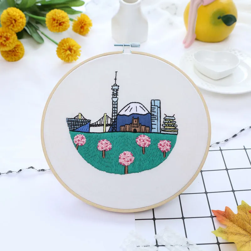 Morden City View Hand Embroidery Kit 20cm