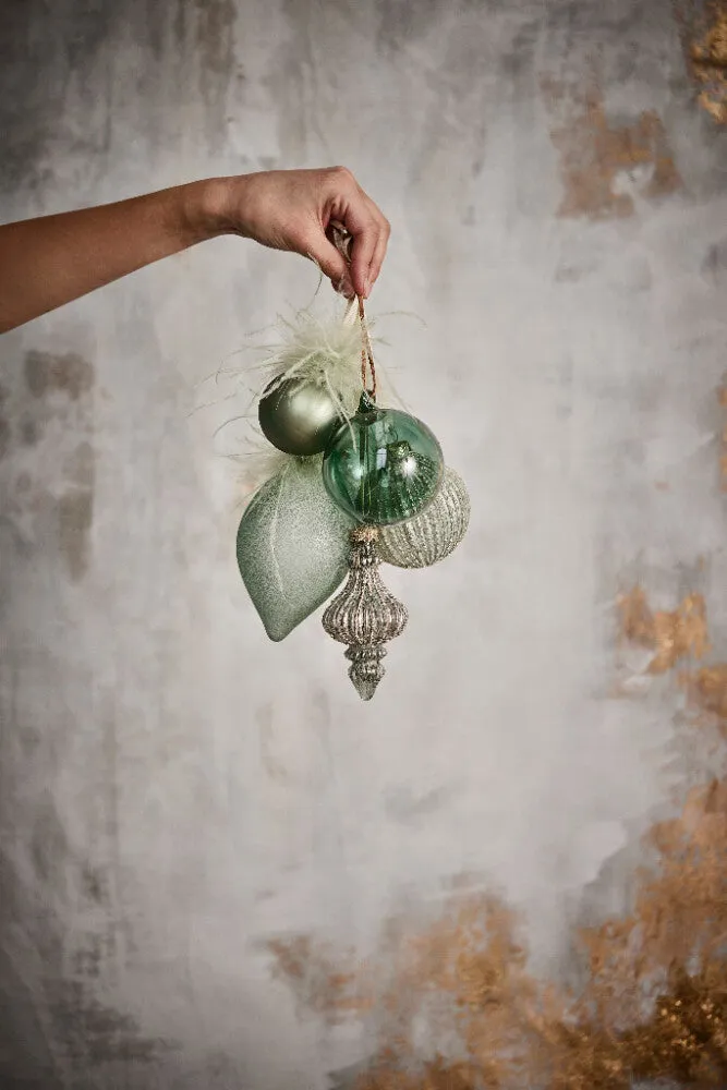 Norille bauble H11 cm. dusty green